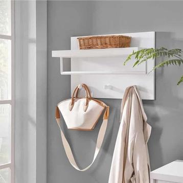 Wandkapstok - Industriële stijl - Wit - 60x21.5x40 cm beschikbaar voor biedingen