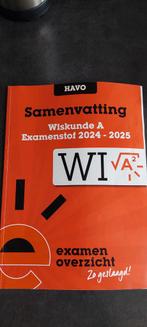 ExamenOverzicht - Samenvatting Examenstof Wiskunde A HAVO, Ophalen of Verzenden, Nederlands, Overige niveaus, ExamenOverzicht