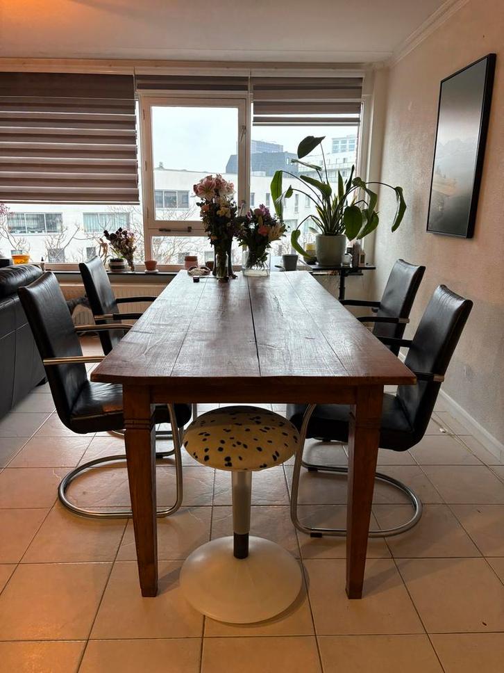 Gratis Eettafel + 4 Zwarte Stoelen - Afhalen!, Huis en Inrichting, Tafels | Eettafels, Gebruikt, 100 tot 150 cm, 150 tot 200 cm