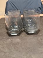 Diamantvormige drinkglazen donkergrijs, Ophalen of Verzenden, Gebruikt