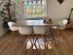 houten eettafel, Huis en Inrichting, Tafels | Eettafels, Ophalen, Gebruikt, Koloniaal, 50 tot 100 cm
