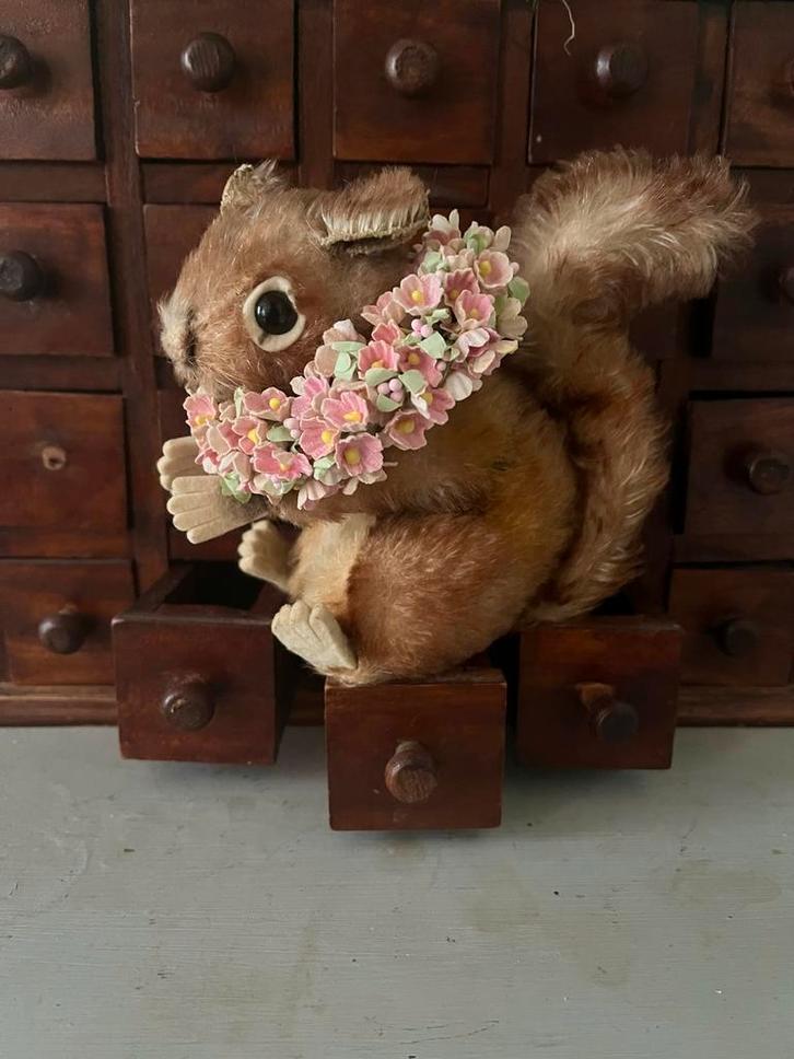 Oud Steiff Eekhoorntje, Antiek en Kunst, Curiosa en Brocante, Ophalen of Verzenden