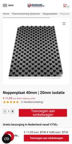 Noppenplaten met isolatie vloerverwarming, Ophalen, Gebruikt, Minder dan 30 cm, Hoog rendement (Hr)