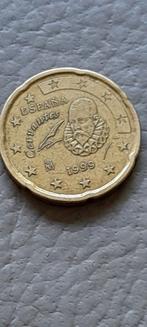 Zeldzame euromunt 0,20 eurocent 1999 spanje. Bieden, Postzegels en Munten, Munten | Europa | Euromunten, Ophalen of Verzenden
