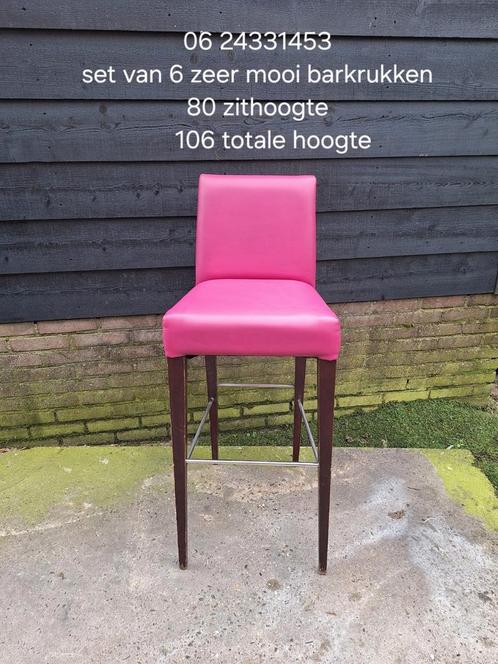 Set van 6 zeer mooie barkrukken # VERKOCHT #, Huis en Inrichting, Barkrukken, Zo goed als nieuw, Ophalen