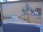 aquarel boerdeij bij lagerwaard j knikker, Ophalen of Verzenden