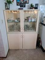 vintage vitrine kast in 2 delen., Huis en Inrichting, Kasten | Vitrinekasten, Ophalen of Verzenden, Gebruikt, 25 tot 50 cm