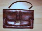 Vintage tas van leer, Sieraden, Tassen en Uiterlijk, Tassen | Damestassen, Ophalen of Verzenden, Zo goed als nieuw, Bruin, Handtas