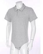 Grijze heren romper met kraag / volwassenen drukkruis luier, Kleding | Heren, Verzenden, Grijs, Overige typen