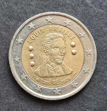 Belgische 🇧🇪 2 Euro Herdenkingsmunt LOUIS BRAILLE beschikbaar voor biedingen