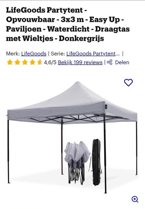 Partytent 3x3 meter, Tuin en Terras, Partytenten, Nieuw, Partytent, 2 meter of meer, Minder dan 5 meter, Minder dan 4 meter, Opvouwbaar