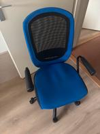 Blauwe bureaustoel, Gebruikt, Blauw, Ophalen of Verzenden, Bureaustoel