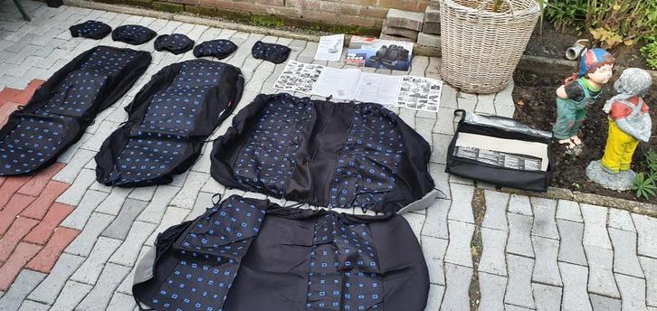 te koop zwart blauw car seat cover complete set, Auto-onderdelen, Interieur en Bekleding, Alfa Romeo, Audi, BMW, Citroën, Fiat
