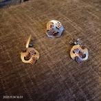 Christian Dior set oorbellen en ring maat 19 zilver 925, Nieuw, Pandora, 1 bedel, Ophalen of Verzenden