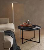 Westwing Design salontafel zwart marmerlook, Ø 80cm, NieuwSt, Huis en Inrichting, Tafels | Salontafels, Ophalen, 50 tot 100 cm