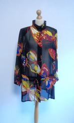 blouse Edgar Vos/vlinders, Kleding | Dames, Blouses en Tunieken, Zwart, Maat 42/44 (L), Zo goed als nieuw, Edgar Vos
