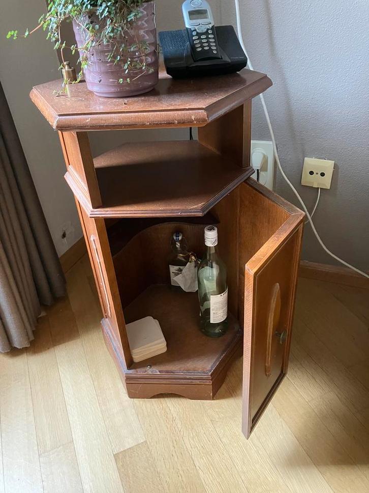 Vintage drankkastje / bijzettafel, Huis en Inrichting, Kasten | Overige, Gebruikt, Ophalen of Verzenden