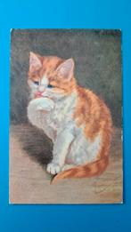 Rode kat poes - illustrator M. Stocks, Verzamelen, Ansichtkaarten | Dieren, Ophalen of Verzenden, Voor 1920, Gelopen, Hond of Kat