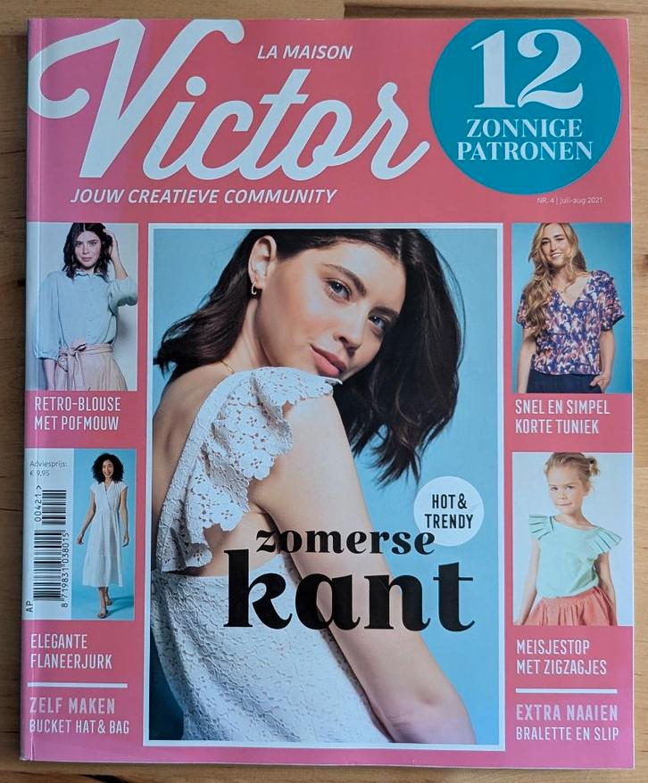 La maison Victor nr 4 jul-aug 2021 man, bucket bag, tops, Hobby en Vrije tijd, Kledingpatronen, Zo goed als nieuw, Vrouw, Overige merken