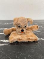 Steiff hond handpop met knop 22 cm, Ophalen of Verzenden