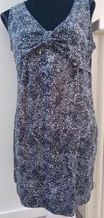 jurk,maat 40/42,Monari,elegant,zwart,wit,top,feest,vakantie, Zwart, Maat 42/44 (L), Zo goed als nieuw, Knielengte