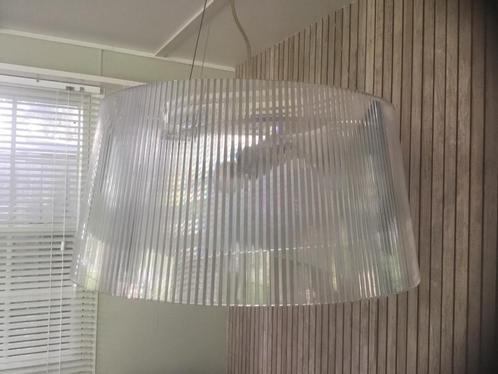Gave hanglamp, met ribbel motief, cartell., Huis en Inrichting, Lampen | Hanglampen, Zo goed als nieuw, Ophalen
