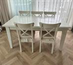 Eettafel met stoelen, Ophalen, Gebruikt, 4 tot 6 stoelen