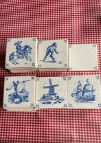 Oud hollandse Mosa tegeltjes uit Makkum. 11x11 cm., Ophalen, Voor 1970