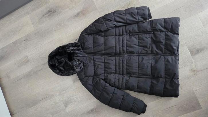 Dames gewateerde jas, Kleding | Dames, Jassen | Winter, Zo goed als nieuw, Maat 46/48 (XL) of groter, Blauw, Ophalen of Verzenden