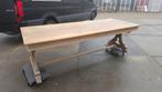 Grote eiken Franse kloostertafel 250 x 100, Antiek en Kunst, Antiek | Meubels | Tafels, Ophalen