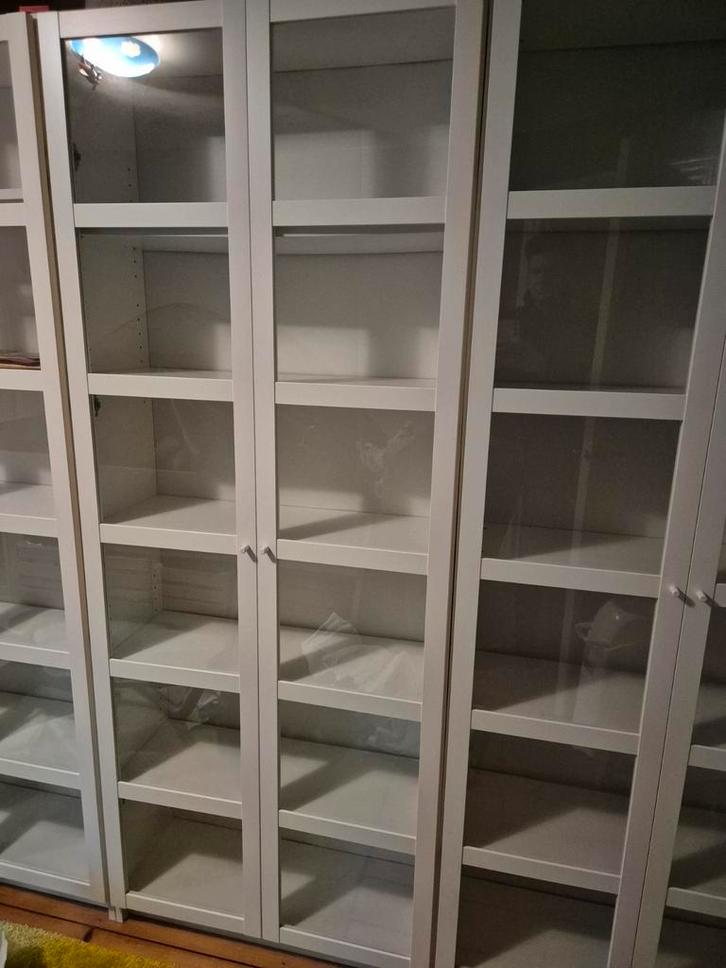 Ikea Billy Oxberg boekenkast wit, Huis en Inrichting, Kasten | Boekenkasten, Gebruikt, 100 tot 150 cm, 200 cm of meer, 25 tot 50 cm
