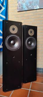 Driade Model 11 - Zuilen Zwart (#opknappen!)., Audio, Tv en Foto, Luidsprekers, Gebruikt, 60 tot 120 watt, Front, Rear of Stereo speakers