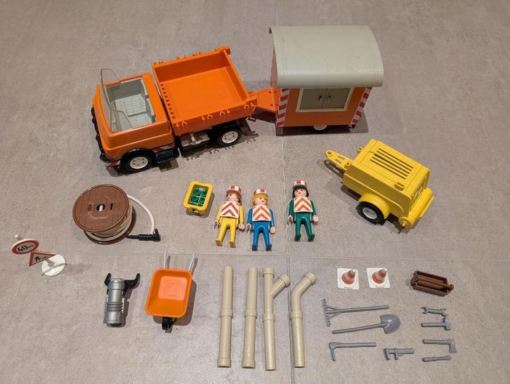 Vintage Playmobil 3474 bouwplaats voertuig (1981), Kinderen en Baby's, Speelgoed | Playmobil, Zo goed als nieuw, Complete set
