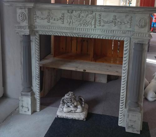 Houten Schouw met Ornamenten, Huis en Inrichting, Haarden, Gebruikt, Houthaard, Ophalen