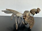 Oud Zwaar koper of brons Haan beeldje 16/8 cm H, Antiek en Kunst, Ophalen of Verzenden