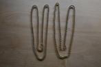 Set van 2 lange goudkleurige kettingen - ca 75 cm, Ophalen of Verzenden, Zo goed als nieuw, Goud, Overige materialen