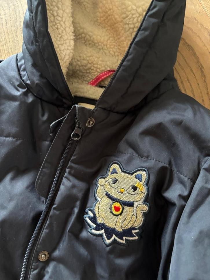 Winterjas Mim-Pi meisje donker blauw meisje 152, Kinderen en Baby's, Kinderkleding | Maat 152, Zo goed als nieuw, Meisje, Jas