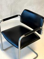 Exquis vergaderstoelen 3x vintage kantoor stoelen prijs p/st, Drie, Gebruikt, Metaal, Vintage