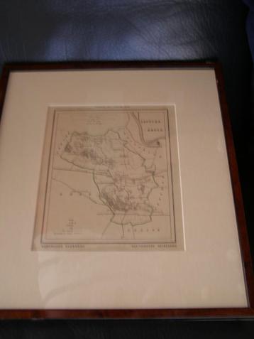landkaartje uit 1866 gemeente Bergharen(Wychen) veel details beschikbaar voor biedingen