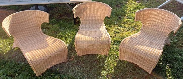 § Ikea Vintage Savo rotan lounge, Tuin en Terras, Tuinstoelen, Zo goed als nieuw, Rotan, Stapelbaar, Ophalen