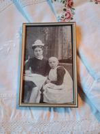 Oud fotolijstje met bol glas ( nr.16), Antiek en Kunst, Ophalen of Verzenden