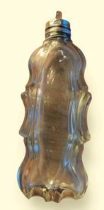 Antiek parfum flesje met zilveren bovenkant, Ophalen of Verzenden