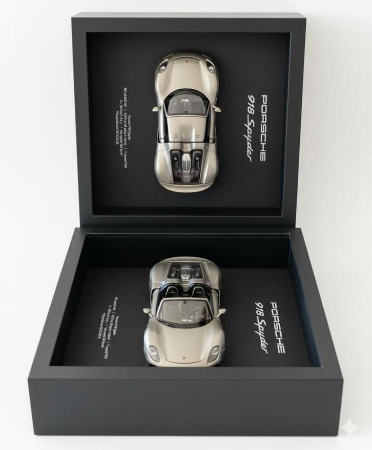 Porsche 918 Spyder 3D Shadowbox - Limited Edition 1/24, Hobby en Vrije tijd, Modelauto's | 1:24, Zo goed als nieuw, Auto, Overige merken