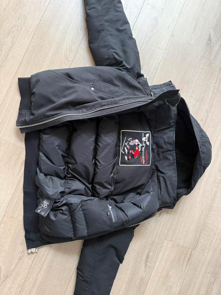 Biencourt bomber jas ZWART maat L Moose Knuckles 100% echt, Kleding | Heren, Jassen | Winter, Zo goed als nieuw, Zwart, Ophalen