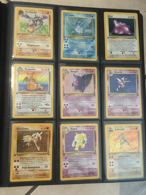 Fossil NL 1st. ed. - Alle 62 kaarten - Prijslijst per stuk, Hobby en Vrije tijd, Verzamelkaartspellen | Pokémon, Zo goed als nieuw