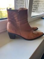 Leren enkellaarsjes mt 41 cognac kleur, Ophalen, Gedragen, Bruin, Lage of Enkellaarzen