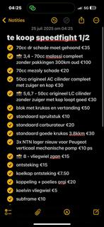 PEUGEOT SPEEDFIGHT 1 en 2 ONDERDELEN, Ophalen of Verzenden