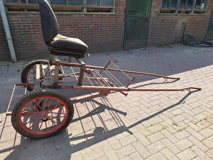 Sulky voor grote shetlanders-welshpony's, Dieren en Toebehoren, Rijtuigen en Koetsen, Zo goed als nieuw, Sulky, Pony