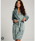 Hunkemoller Groen Rib Fleece Badjas Kimono maat XL-XXL, Kleding | Dames, Hunkemöller, Verzenden, Groen, Badjas