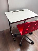 Schooltafel met vak + verstelbare bureaustoel, Ophalen, In hoogte verstelbaar, Gebruikt, Bureau
